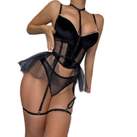 Onyx Georgette Robe