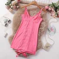 Women's Mesh Strapless Transparent Lace Bodysuit – Sheer Nightgown
