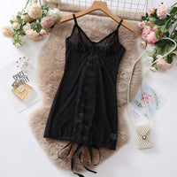 Women's Mesh Strapless Transparent Lace Bodysuit – Sheer Nightgown