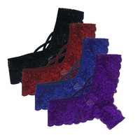 Women's 4-Pack Lace Underwear Set - G-String Brief Thong Panties