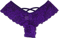 Women's 4-Pack Lace Underwear Set - G-String Brief Thong Panties