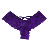 Women's 4-Pack Lace Underwear Set - G-String Brief Thong Panties