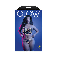 Soutien-gorge à armatures et culotte Fantasy Lingerie Glow Solar Flare Taille Queen
