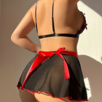 Women's Maid & Nurse Costume Lingerie Set – Uniform Role Play Outfit
