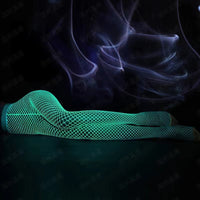 Women's Glow-in-the-Dark Fishnet Stockings – Hollow Mesh Pantyhose