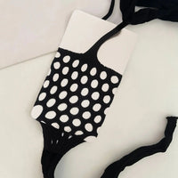 Women's Rhinestone Fishnet Pantyhose - Sheer Mesh Nylon Stockings