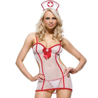 Women's Nurse Cosplay Uniform Costume - Teddy Babydoll Maids Outfit
