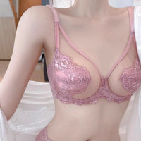 Soutien-gorge Femme Rembourré en Dentelle Couvrante - Anti-Affaissement Ultra-Fin