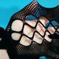 Collants Sexy Ouverts entrejambe filet avec strass pour femmes - Collants résille noire sans entrejambe en nylon.
